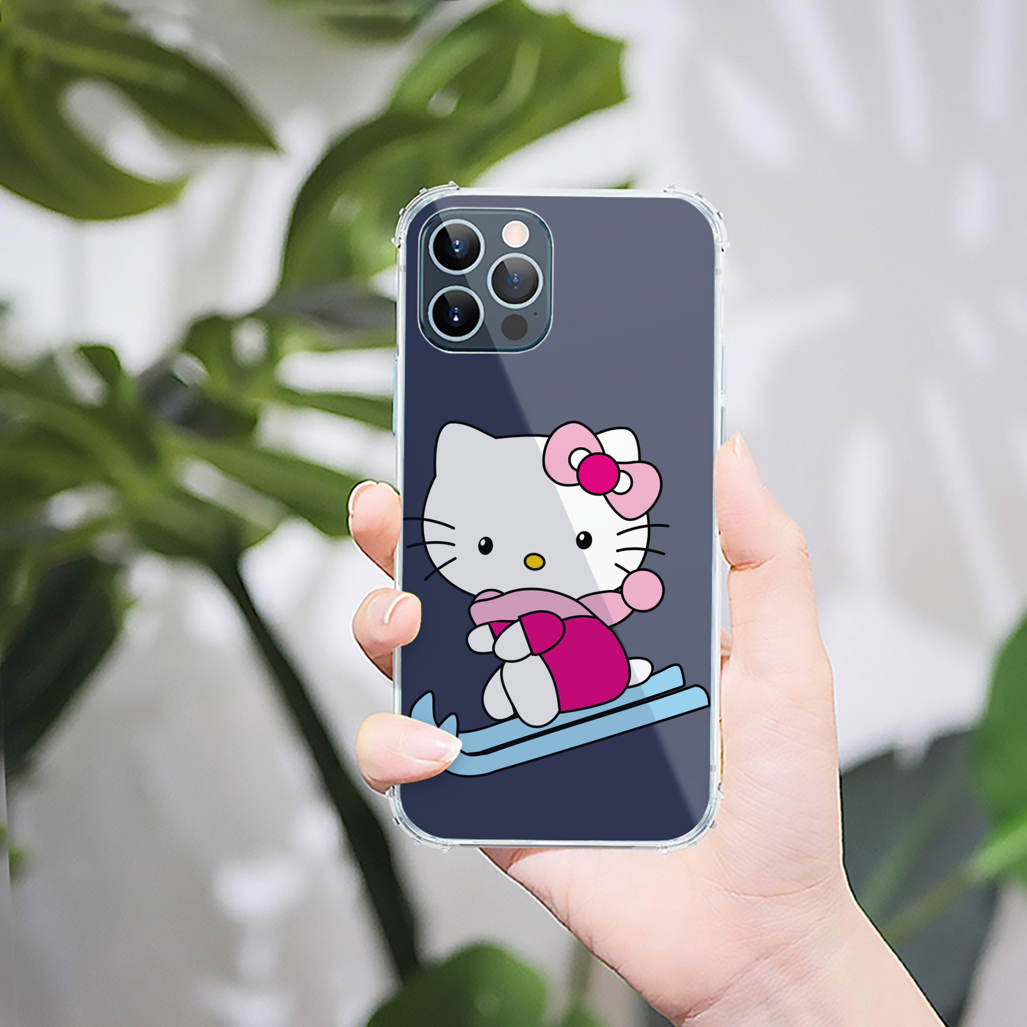 （画像用） Hello Kitty ハローキティ 【iPhone 12シリーズ対応】透明スマホケース（クリアソフトケース）